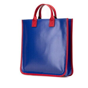 Gucci Blue Logo Red Leather Bag Tote